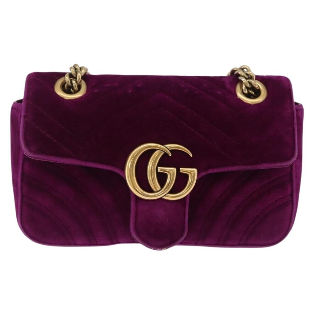 Gucci GG Marmont Matelassé Velvet Small